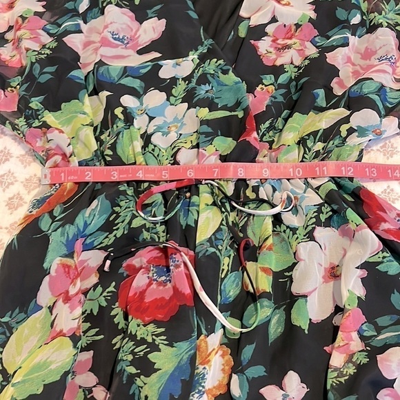 Sage the Label Floral Garden Kimono Style Romper Elastic Waist Summer Party - Picture 16 of 17